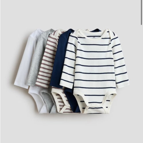 Long sleeve body suit- 5 pack