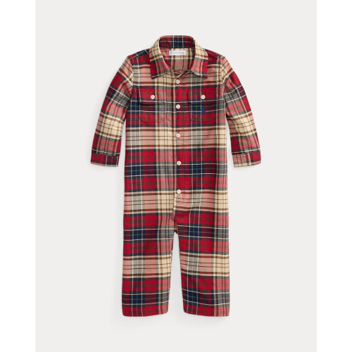Plaid Cotton Oxford Coverall