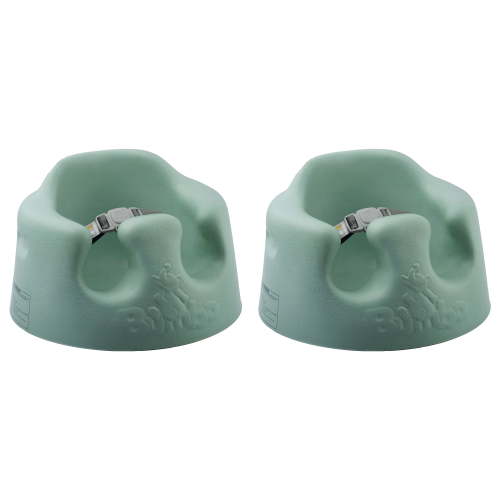 Bumbo Baby Soft Foam Wide Floor Seat w/ Adjustable Harness, 2 Pack, Hemlock