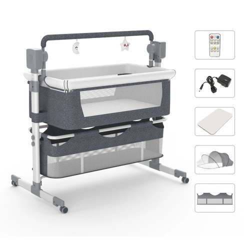 Automatic Rocking Baby Bassinet with Remote & Bluetooth | Bedside Slee – BabyBumply™