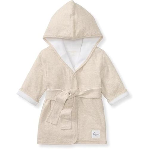 Burt's Bees Baby Infant Hooded Robe Organic Knit Terry Unisex Bathrobe, Newborn Bath Essentials, Unisex Boys and Girls, Size 0-9 Months Old