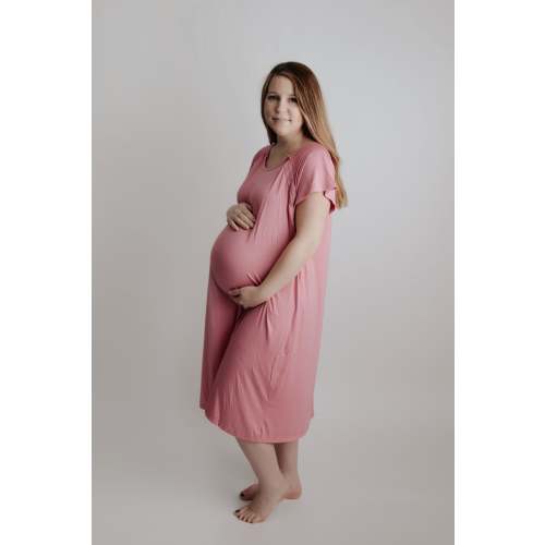 Three Little Tots Rose Labor & Delivery Nursing Gown – EasyTot