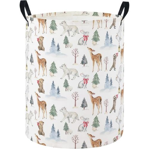 Baby Laundry Hamper Basket Baby Hamper for Nursery Boy and Girl Cute Storage Bin Organizer Boho Room Decor(Blue Checkered)