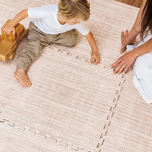 Lillefolk Baby Play Mat for Floor – 6x8ft Dusk | Soft Non Toxic Premium EVA Foam Tiles for Tummy Time, Crawling & Playroom – Waterproof Interlocking Floor Mat for Babies & Toddlers (12 Tiles)
