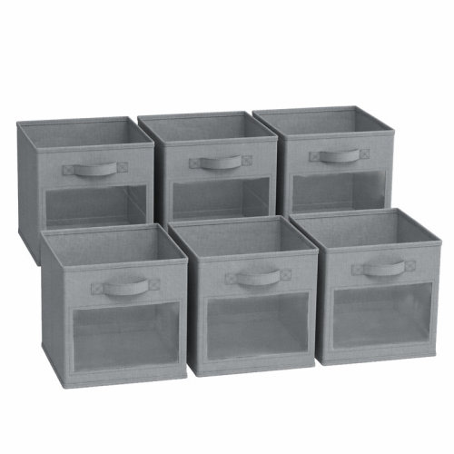 Tooloton Storage Cubes with Clear Windows, Set of 6 Fabric Bins, Foldable Basket Boxes for Closet, Cubby Shelf & Cube Storage Organizer & Reviews | Wayfair
