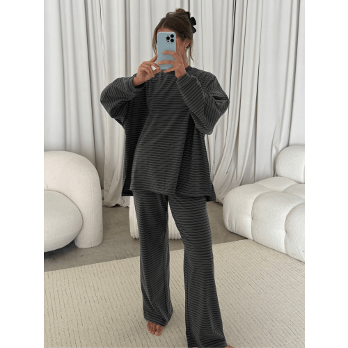 Campbell Double Stripe Pants in Navy/Green *6/30 PRE-ORDER*