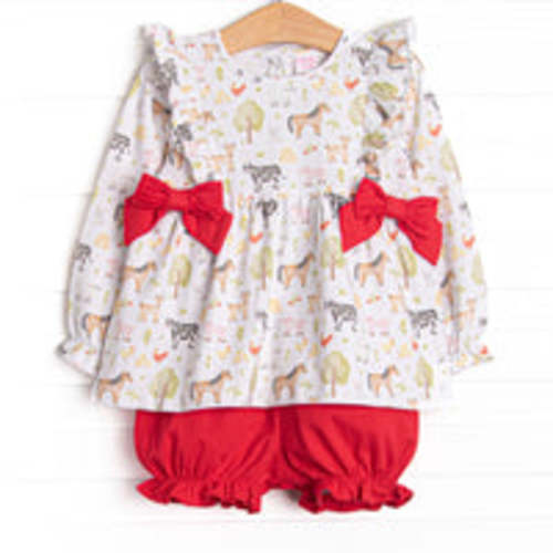 Down South Days Side Tie Bloomer Set, Red – Stitchy Fish