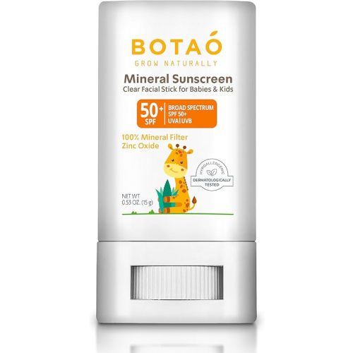 baby Mineral Sunscreen Stick 100% Zinc Oxide SPF 50+ Water Resistant UVA/UVB Protection Easy to Apply Fragrance Free, babies & kids, for sensetive skin, Unscented