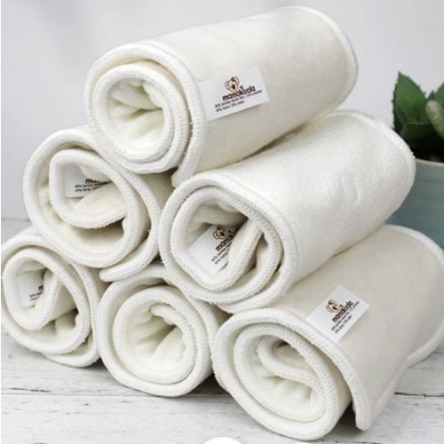 Mama Koala 6-Layer Snap Bamboo Hemp Cotton Cloth Diaper Inserts