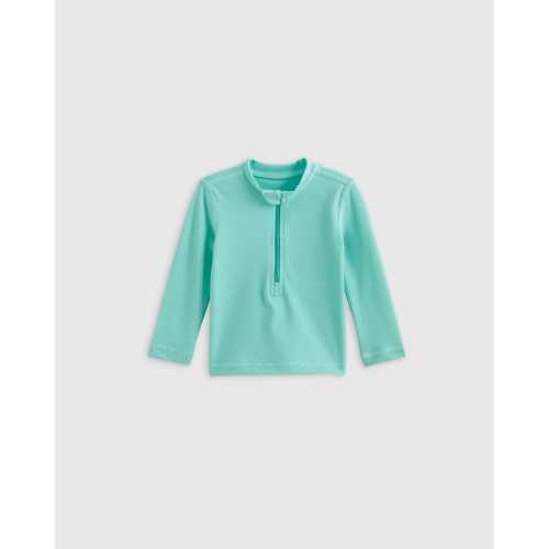 Long Sleeve Zip-Up Rash Guard - Baby in Frozen Blue