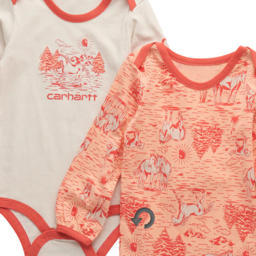 Girls' 2-Piece Long Sleeve Farm Print Bodysuit Set (Baby) | Sale Clothing & Gear | Carhartt