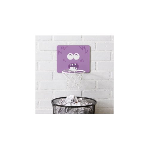 Purple Monster Face Basketball Hoop | Zazzle