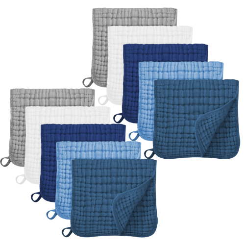 VOMARHUG Muslin Burp Cloths for Baby,100% Cotton Burping Cloths for Boys Girls,Large 20''X10'' Extra Soft and Absorbent 10 Pack