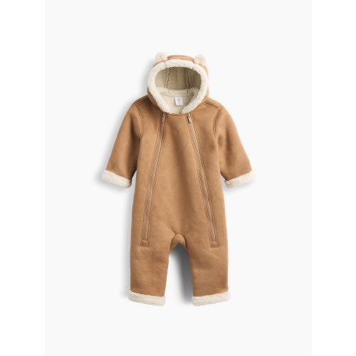 Baby Sherpa-Lined Hooded One-Piece