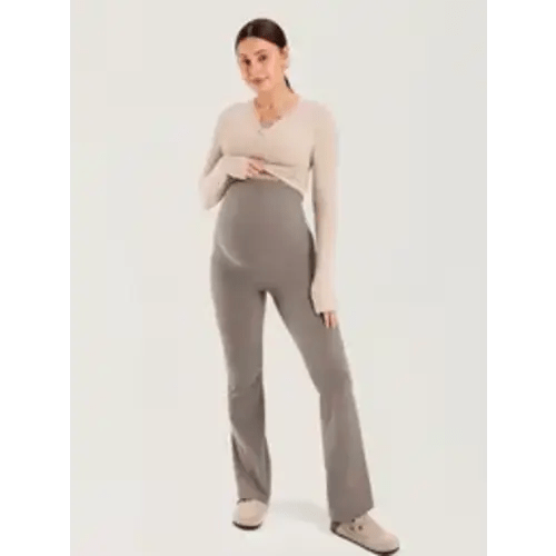 MOMANDA Maternity Flare Leggings Over The Belly Pregnancy Yoga Pants