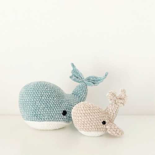 Handmade Whale Amigurumi for Ocean Nursery Decor, Stuffed Animals, Baby Shower Gift