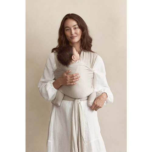 Spelt Baby Wrap Carrier | Newborn Ready | Beige | TENCEL™ Modal | Lightweight | Solly Baby