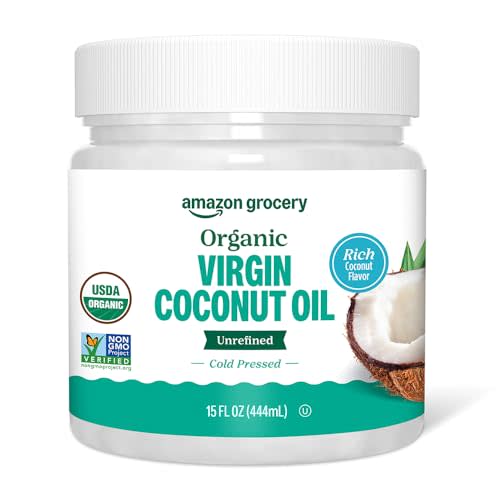 Amazon Grocery, Organic Virgin Coconut Oil, 15 Fl Oz (Previously Amazon Fresh, Packaging May Vary)