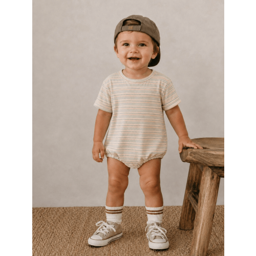 Multi Stripe / Organic T-Shirt Bubble – SpearmintLOVE