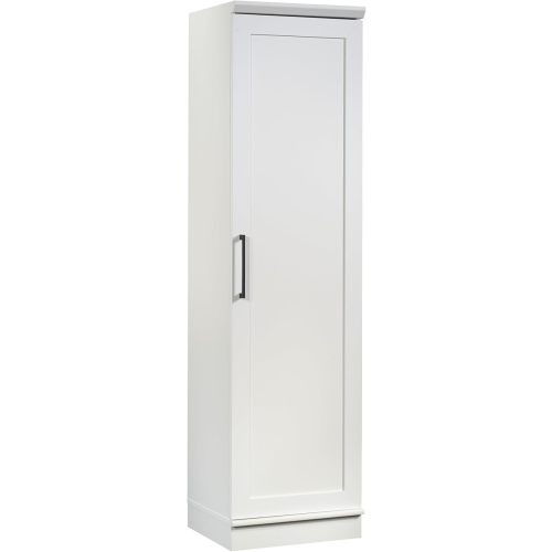 Sauder HomePlus Narrow Pantry Storage Cabinet Slim Single Door with Adjustable Shelves, Kitchen Storage Cabinet, in Soft White