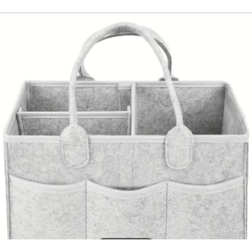 Everyday Baby Diaper Caddy organizer -Thick Heavy Duty Portable Nursery Storage Bin and Car Caddy Organizer - Felt Baby Diaper Bag for Storage with Handle –New Born Essentials Baby Gifts