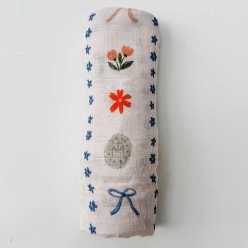 Catholic Girly Bows Baby Muslin Blanket Swaddle