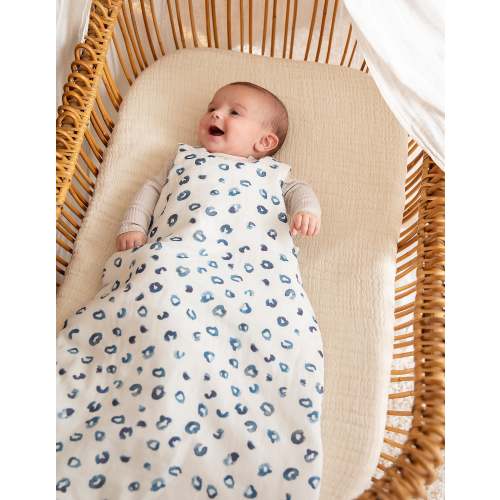 Gigoteuse Bébé en gaze de coton - Blue Léo