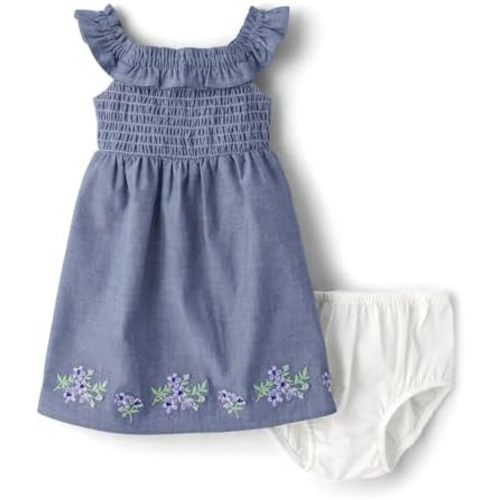 Gymboree Baby-Girls and Newborn Dress with Diaper Cover, 2 Piece Outfit