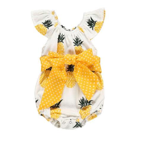 PINEAPPLE Bowtie Romper - Hazel & Bo