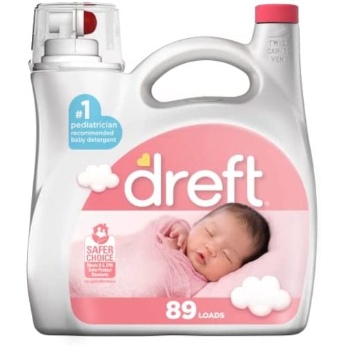 Dreft Stage 1: Newborn Baby Liquid Laundry Detergent, 89 loads 128 fl oz, 1 Choice of Pediatricians
