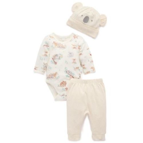 Unisex 3 Piece Australiana Set with Hat - Baby