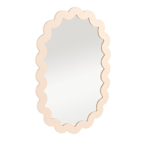 AllModern Wood Framed Scalloped Wall Mirror | Wayfair