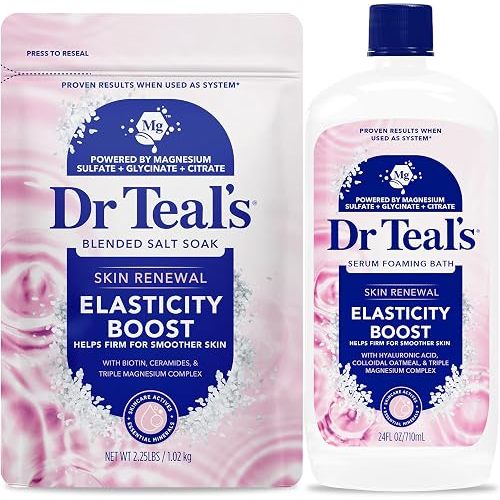 Dr Teal’s Skin Renewal Elasticity Boost Salt & Foaming Bath Combo Pack
