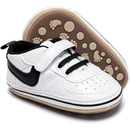 Baby First Walking Shoes for Boys Girls, Lightweight Non Slip Infant Sneakers, Soft Sole Toddler Shoes for 6-24 Months