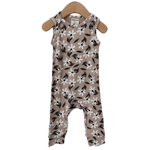 Sleeveless Romper, Clay Floral