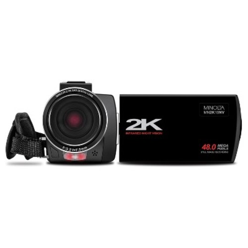 Minolta® MN2K10NV 2.7K Quad HD 16x Digital Zoom IR Night Vision Video Camcorder