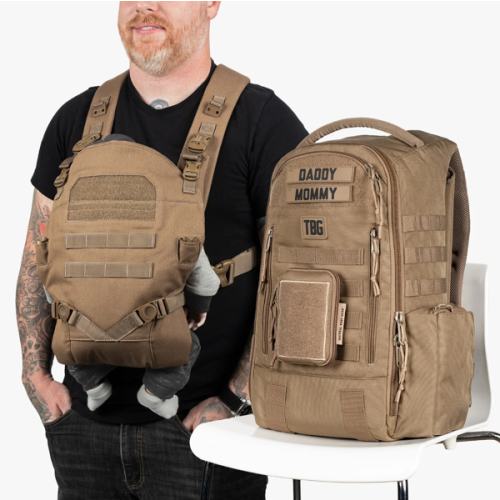 Daypack Diaper Bag & Baby Carrier Bundle - Durable, Versatile Gear – Tactical Baby Gear - Coyote Brown