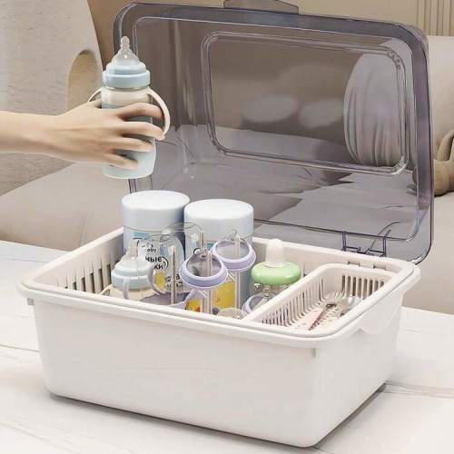 Baby Supplies, Bottle Storage Box, Dust Cover, Draining Rack, Baby Tableware, Toys, Newborn Complementary Food Storage Box | SHEIN USA