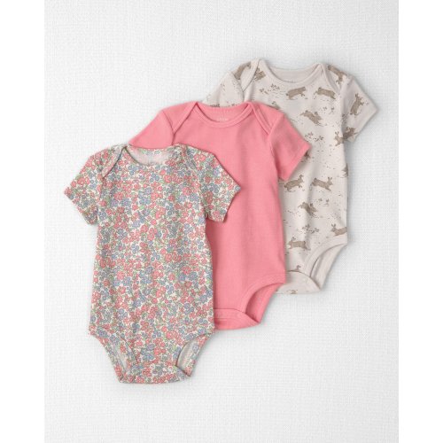 Baby Girl 3-Pack Organic Cotton Bodysuits  - Little Planet | Carter's