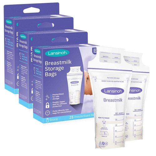 Lansinoh Breastmilk Storage Bags, 75 Count, 6 Ounce Milk Storage Bags