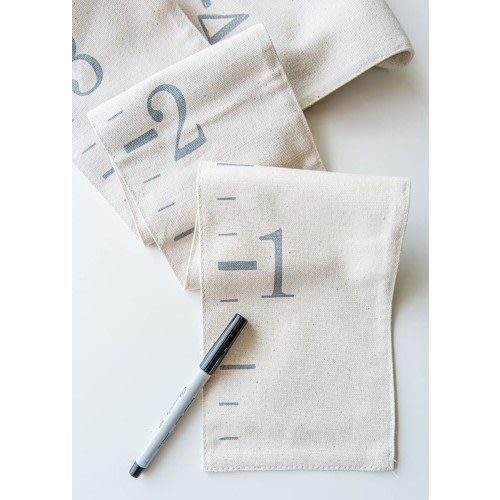 Canvas Growth Chart Ruler Fabric Natural Color Big Brother Big Sister Gift Ch...