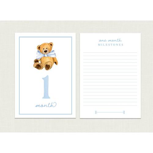 Teddy Bear Baby Milestone Cards | Baby Monthly Milestone Cards | Baby Milestone Picture Cards | Lemon Grace Baby Cards | Newborn Gift
