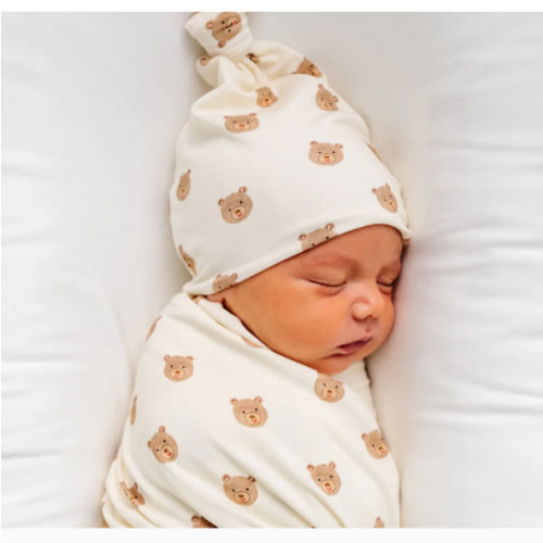 Pre-Order - Teddy Top Knot Hat