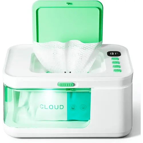 Wipe Warmer, Precise Temp Control (100-131℉) with LED Display, Holds 100 Wipes, Baby Wipe Warmer for Babies with Night Light & 59'' Power Cord, Baby Essentials, Baby Shower Gifts