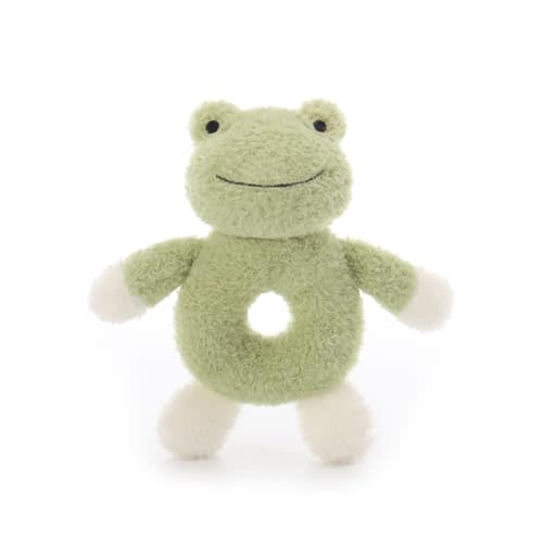 Apricot Lamb Baby Frog Soft Rattle Toy Plush Stuffed Animal Newborn 6''