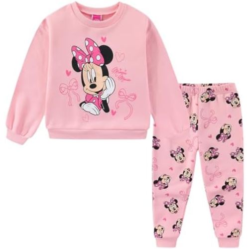 Disney Minnie Mouse Girls Pullover Sweatshirt and Pants Set for Toddler