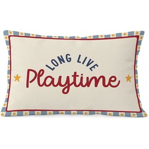 Long Live Playtime Throw Pillow Cover Boys Room Decor Play Room Decor