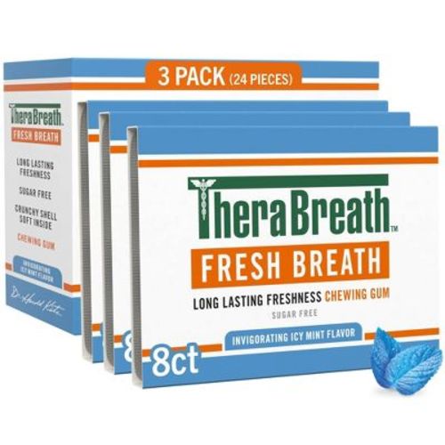TheraBreath Gum Icy Mint Breath Freshener - 24ct: Tablet Form
