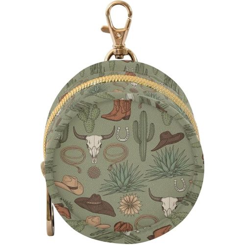 Western Cowboy Cactus Pattern Pacifier Holder Baby Pacifier Case Cute Paci Container Box Pouch with Clip Easily Attach to Diaper Bag Essentials