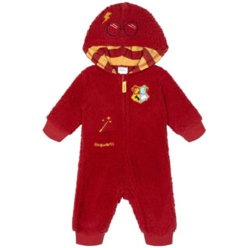 Harry Potter Baby Zip Up Costume Coverall Newborn to Infant Sizes (Newborn - 24 Months)